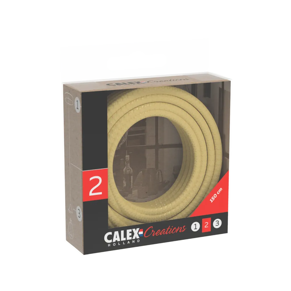 Calex Creations Textiel kabel - Goud - 1.5meter