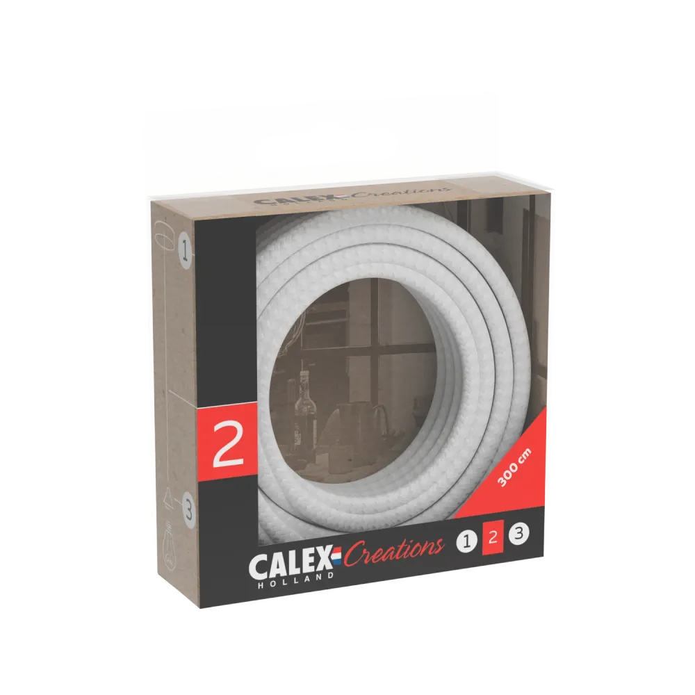 Calex Creations Textielkabel - Wit - 3meter