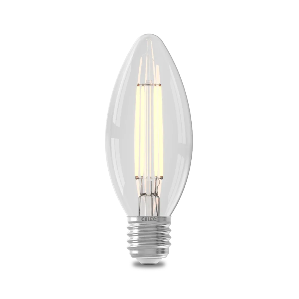 Calex Filament LED Lamp - E27 - B35 - Helder