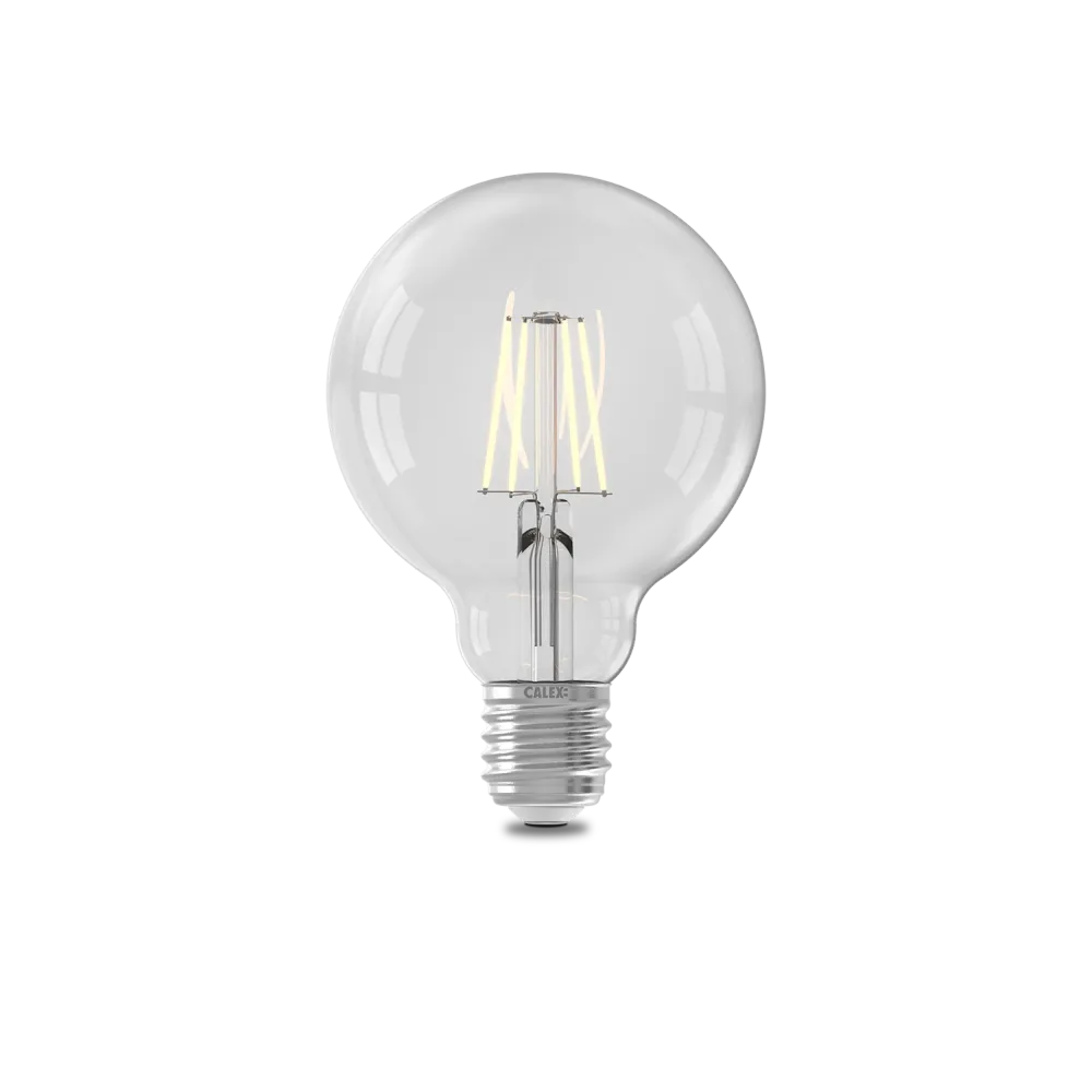 Calex Filament LED Lamp - E27 - G95 - Helder