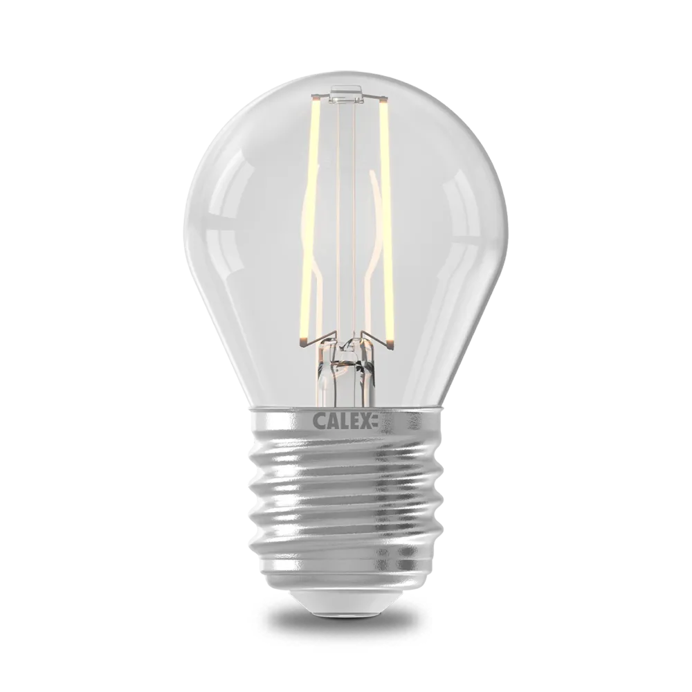 Calex Filament LED Lamp - E27 - P45 - Helder