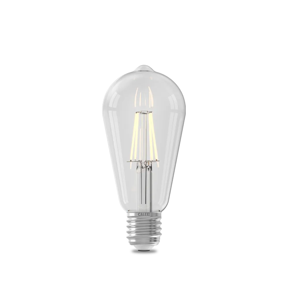 Calex Filament LED Lamp - E27 - ST64 - Helder