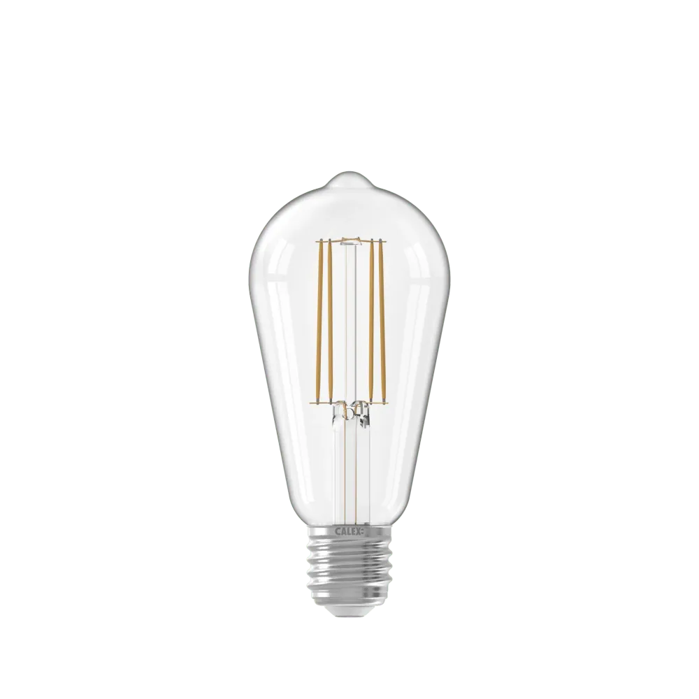 Calex Filament LED Lamp - E27 - ST64 - Helder