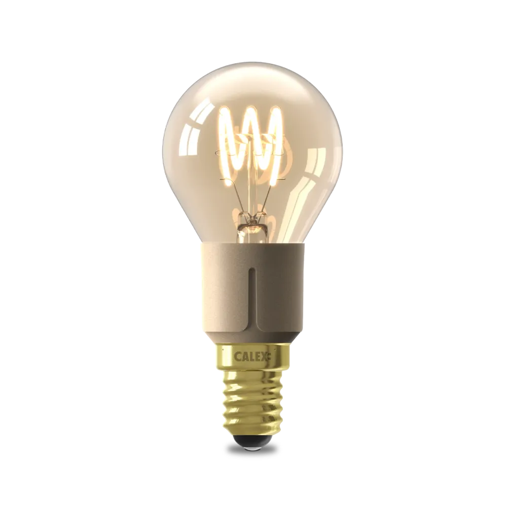 Calex Flex Filament LED Lamp - E14 - P45 - Goud