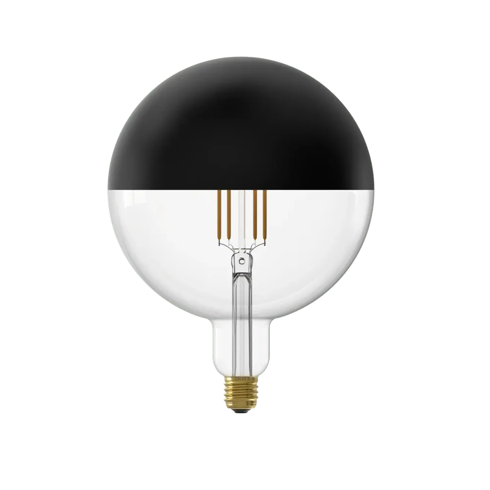 Calex Kop Spiegel Lamp - E27 - Filament - Kalmar - Zwart