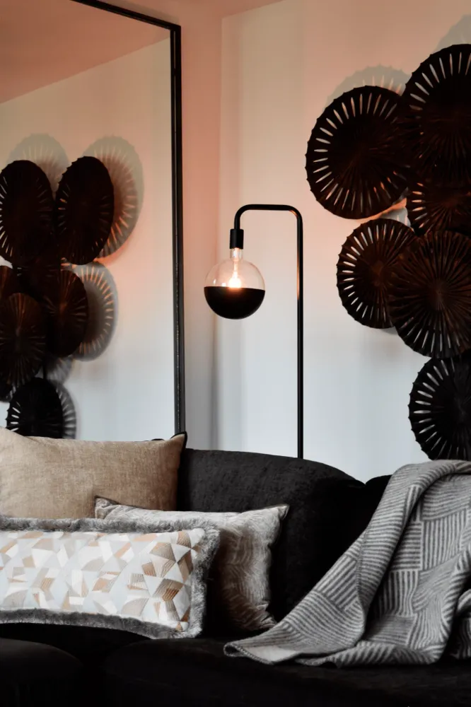 Calex Kop Spiegel Lamp - E27 - Filament - Kalmar - Zwart