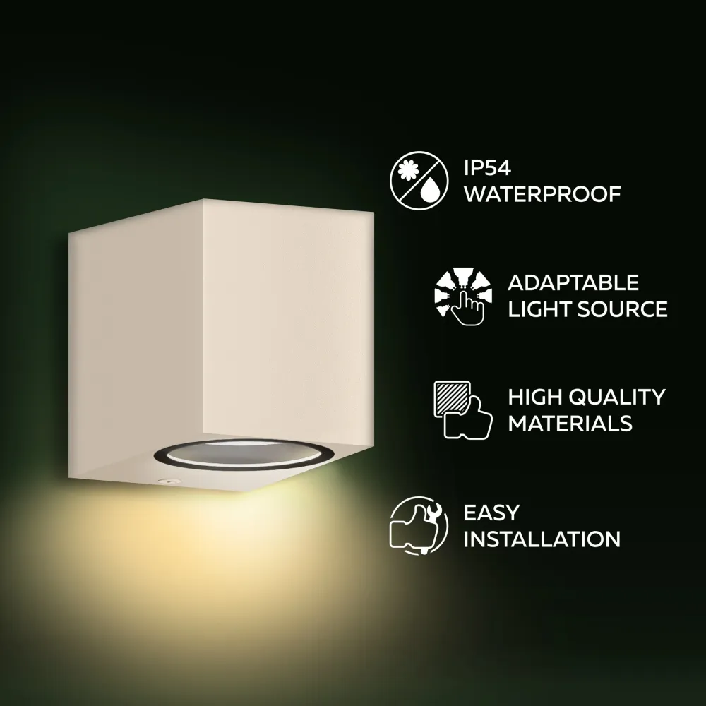 Calex Sanremo Wandlamp Downlight - GU10 - Zand