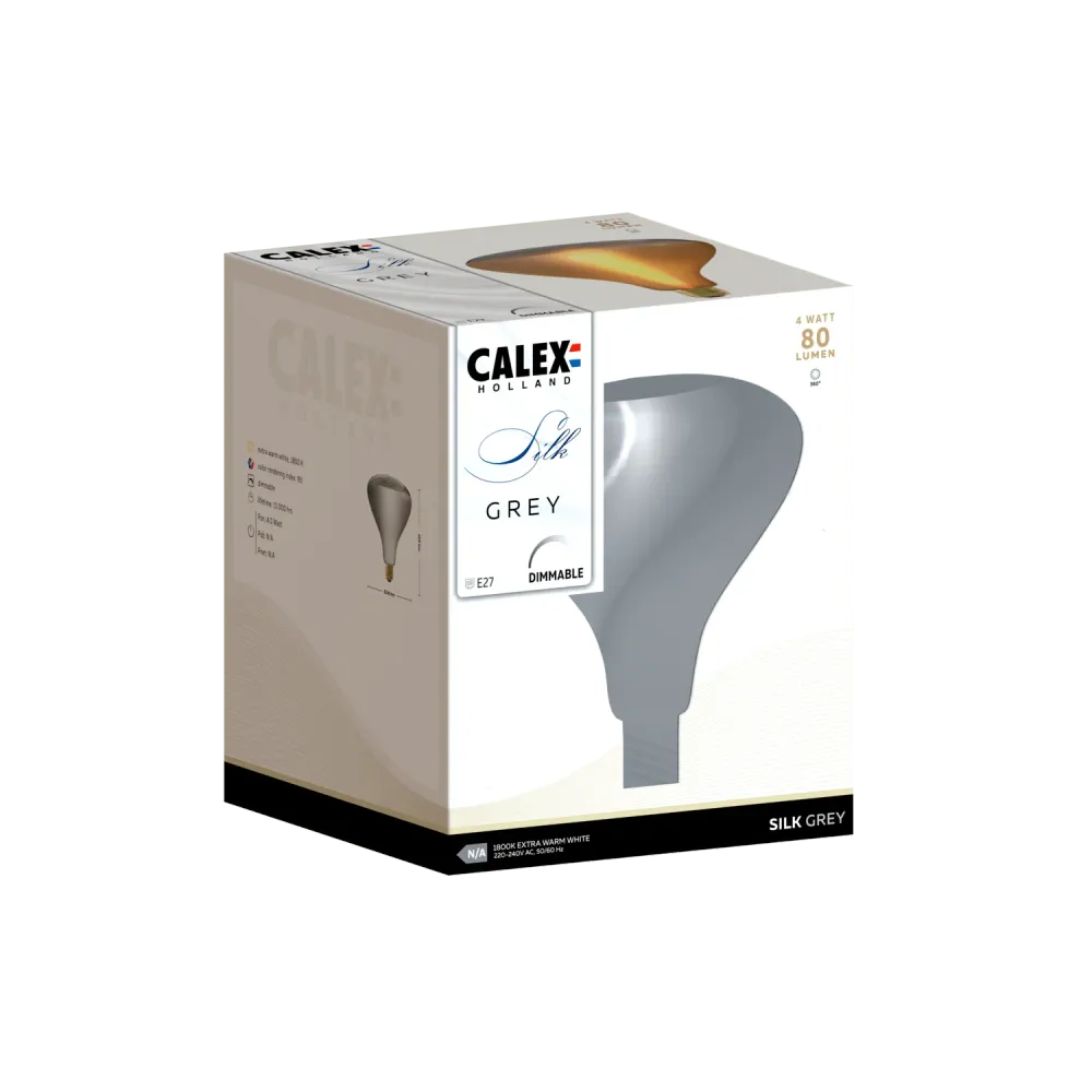 Calex Silk LED Lamp - R140 - E27 - Grijs