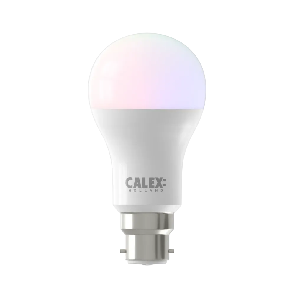 Calex Slimme LED Lamp - B22 - A60 - 9.4W - RGB - Wit - Dimbaar