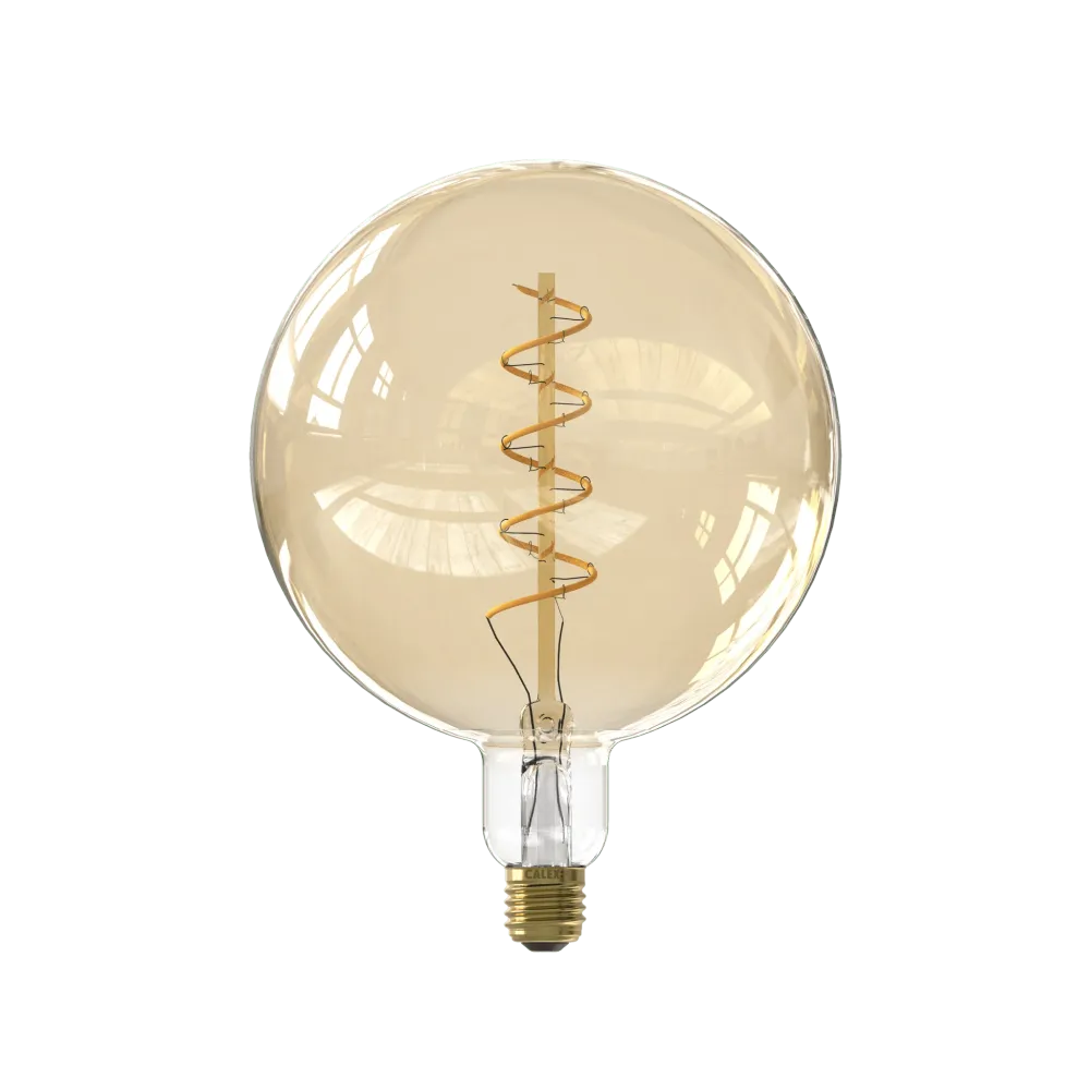 Calex Slimme LED Lamp - E27 - Filament - G200 - Goud - Warm Wit - 7W
