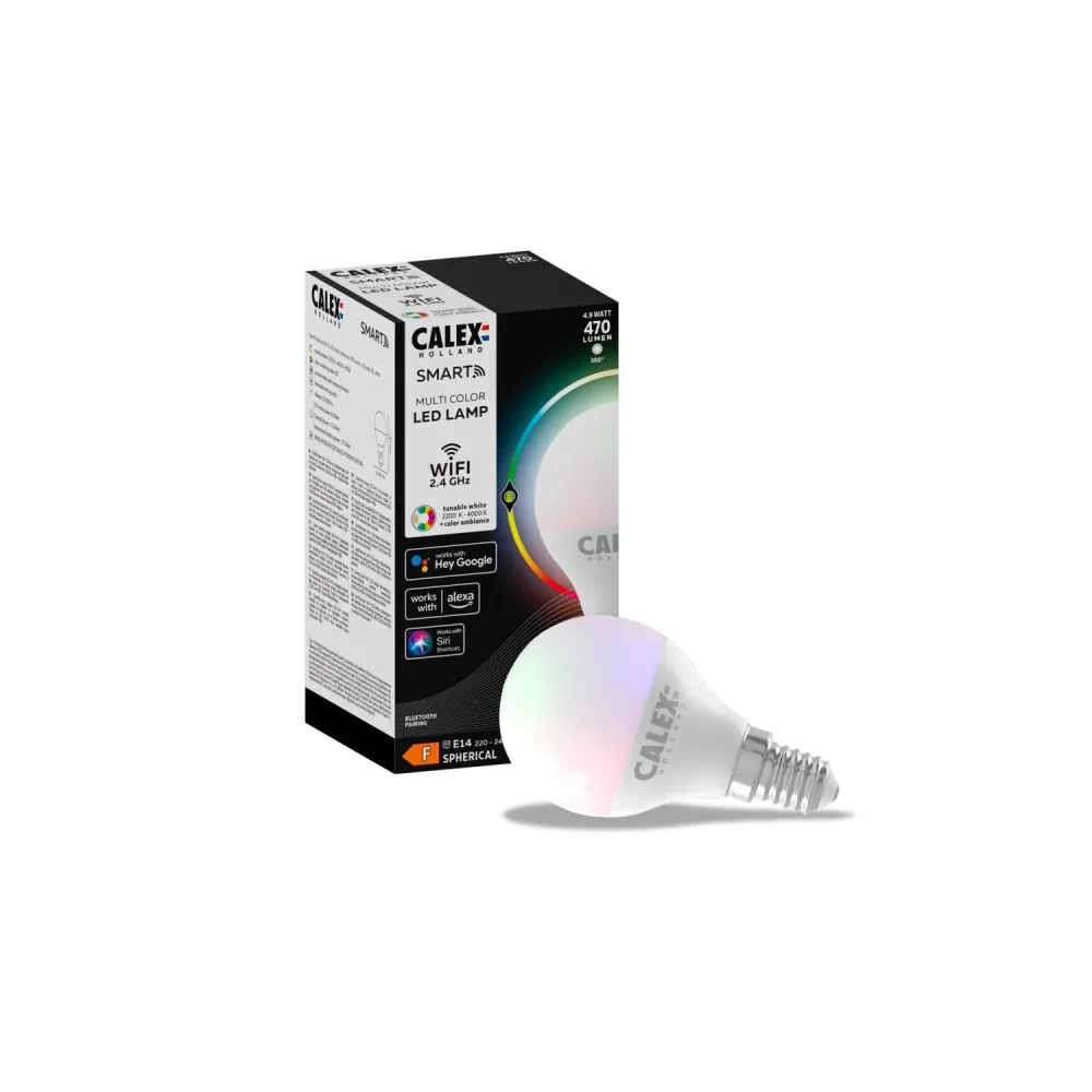 Calex Slimme LED Lamp - Filament - E14 - P45 - 7W - RGB