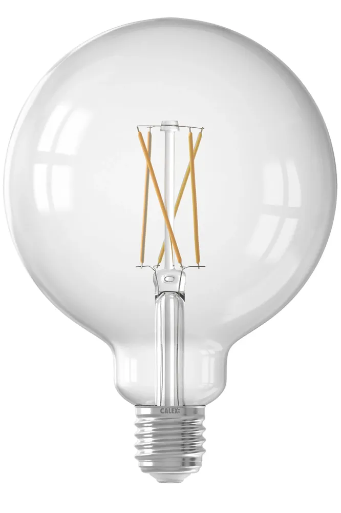 Calex Slimme LED Lamp - Filament - E27 - G125 - Helder - 7.5W -Dimbaar