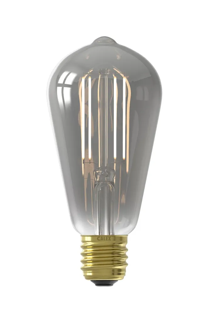Calex Slimme LED Lamp - Filament - ST64 - Smokey - E27 - 7W - Dimbaar