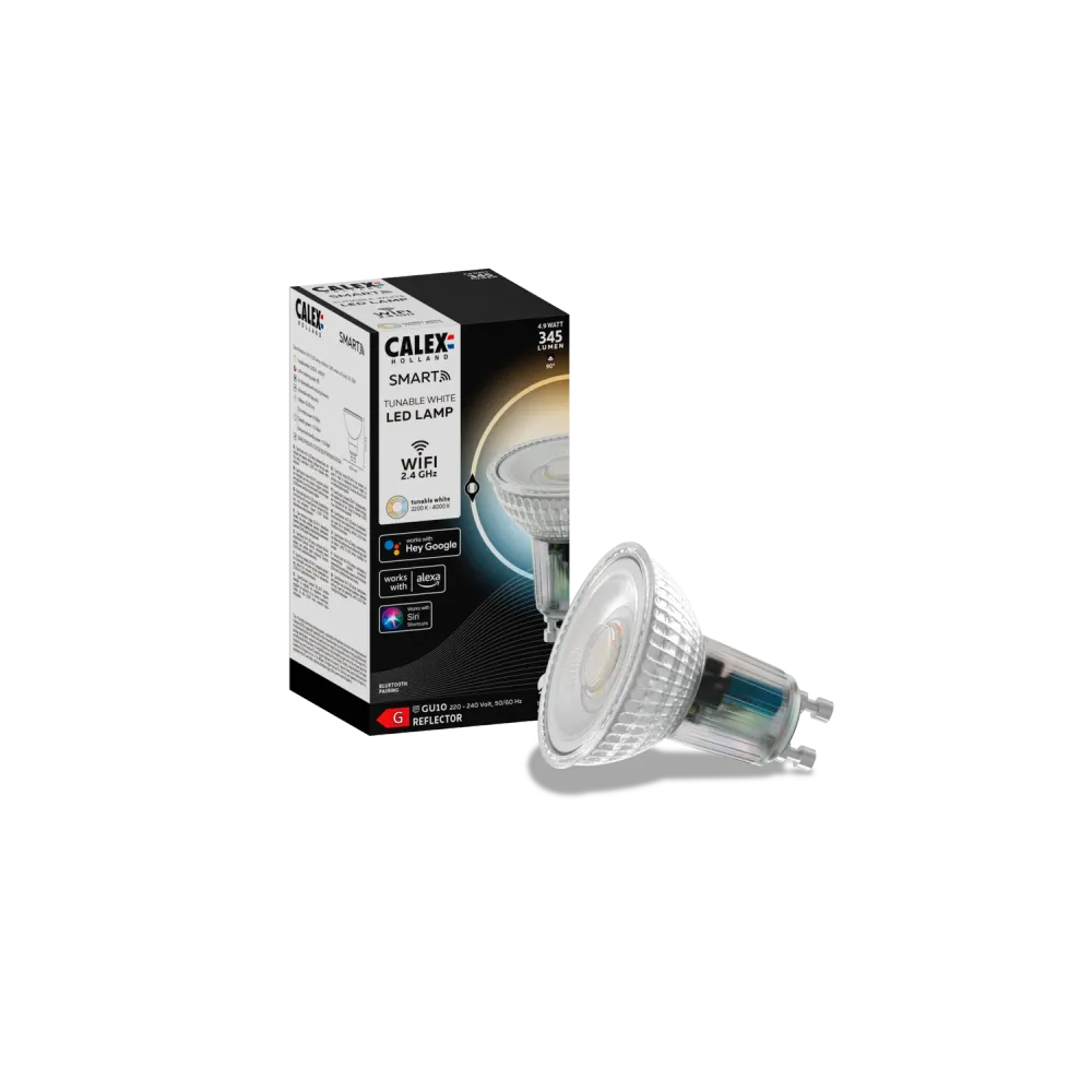 Calex Slimme LED Lamp - Reflector - Chroom - GU10 - 4.9W