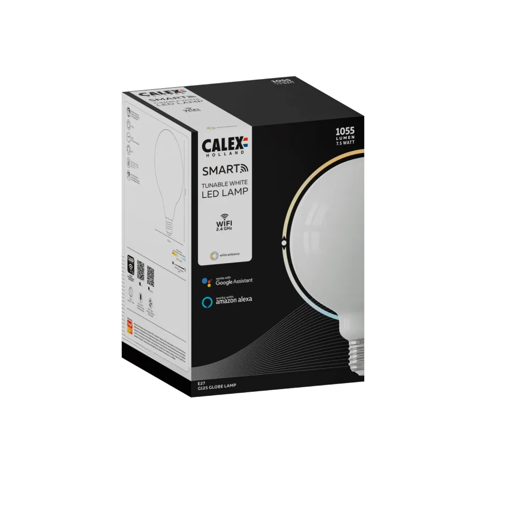 Calex Slimme LED Lamp Softline - Filament - E27 - G125 - 7.5W