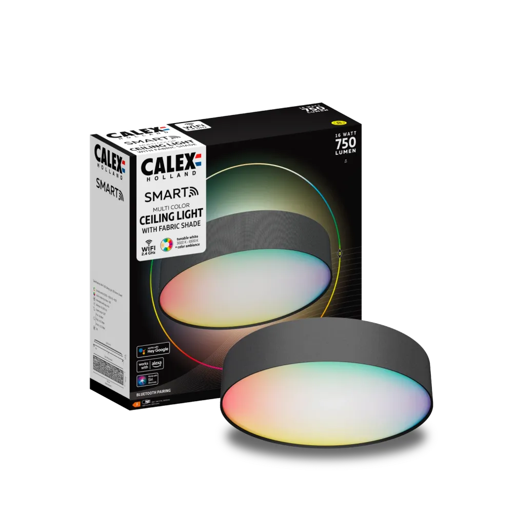 Calex Slimme LED Plafond Lamp - 30cm - RGB - CCT - 16W