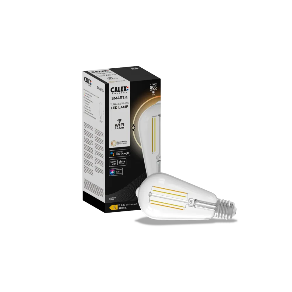 Calex Smart LED Filament Lamp - ST64 - CCT - Helder