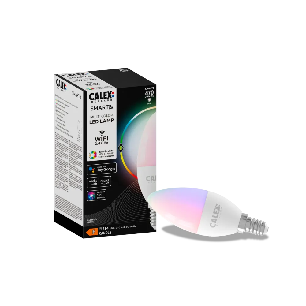 Calex Smart LED Lamp - E14 - B35 - RGB + CCT