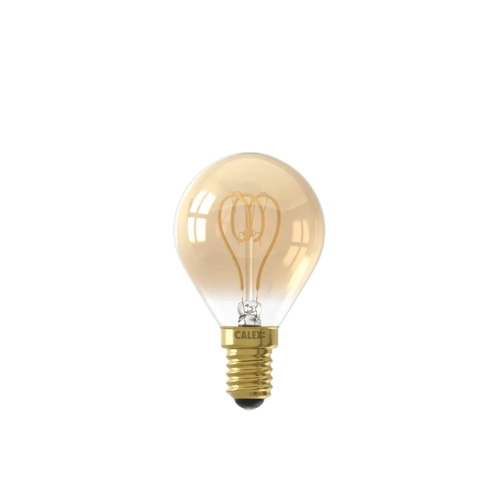 Calex Spiraal Filament LED Lamp - E14 - P45 - Goud