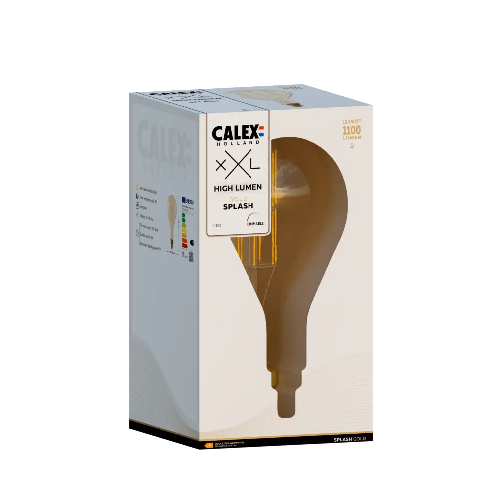 Calex Splash Lamp - E27 - Filament - Goud