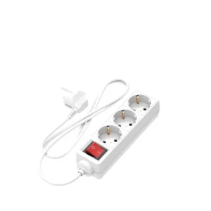 Calex Stekkerdoos - 3-voudig - Schakelaar - Wit - 1.4m kabel