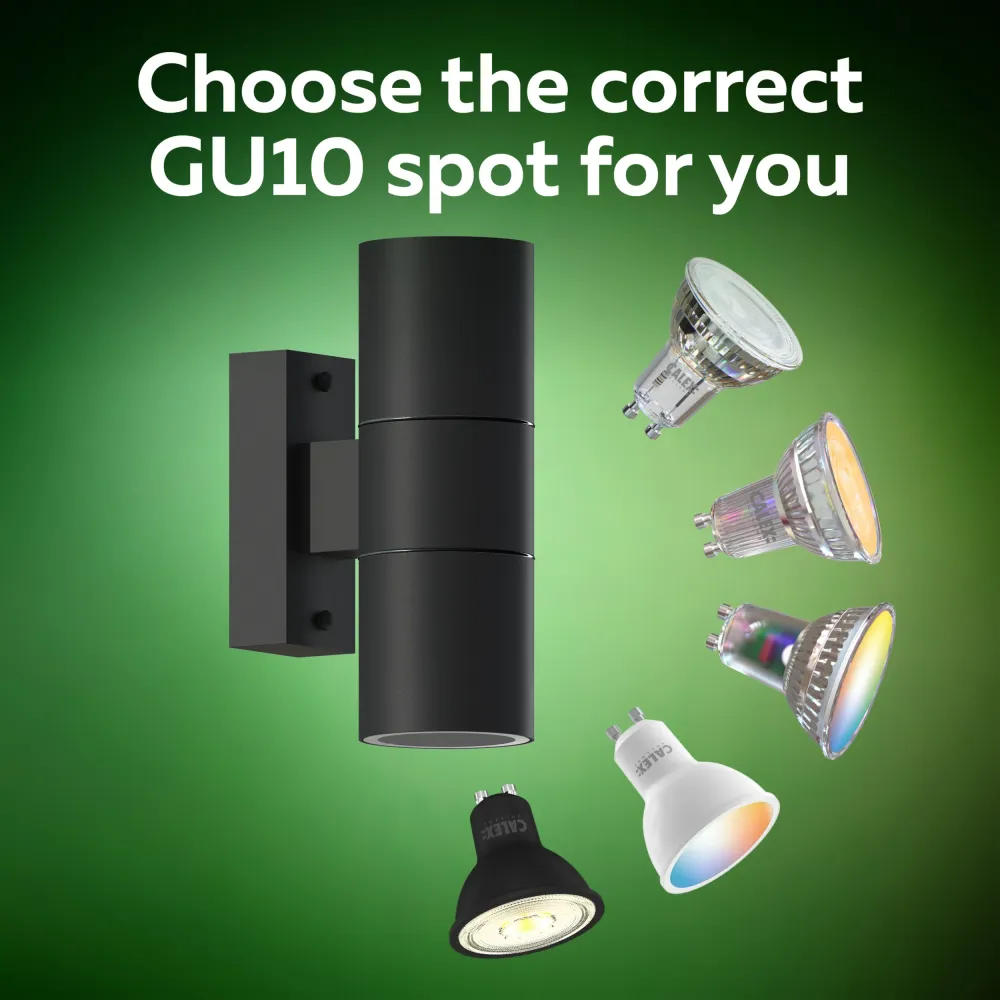 Calex Turin Wandlamp - Up & Down - 2x GU10 - Antraciet