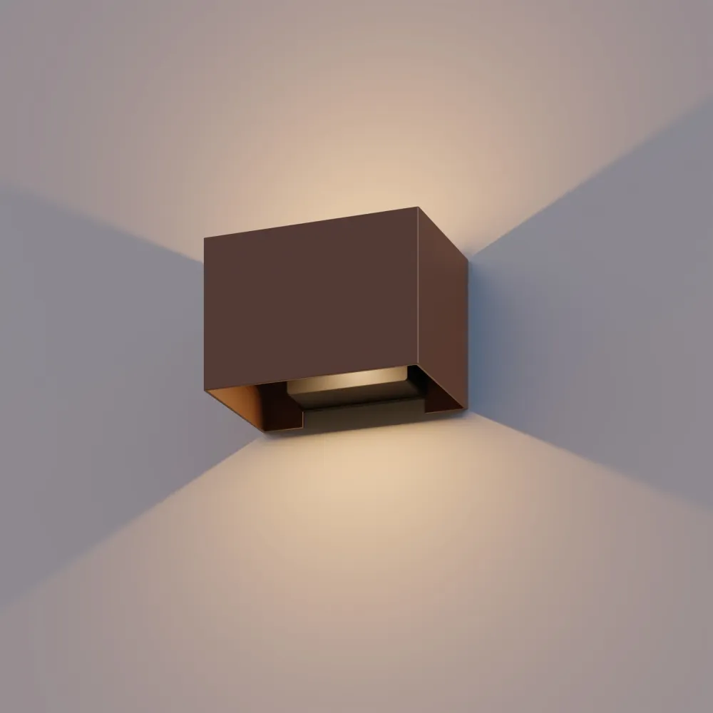 Calex Venice LED Wandlamp - Up & Down - Roest