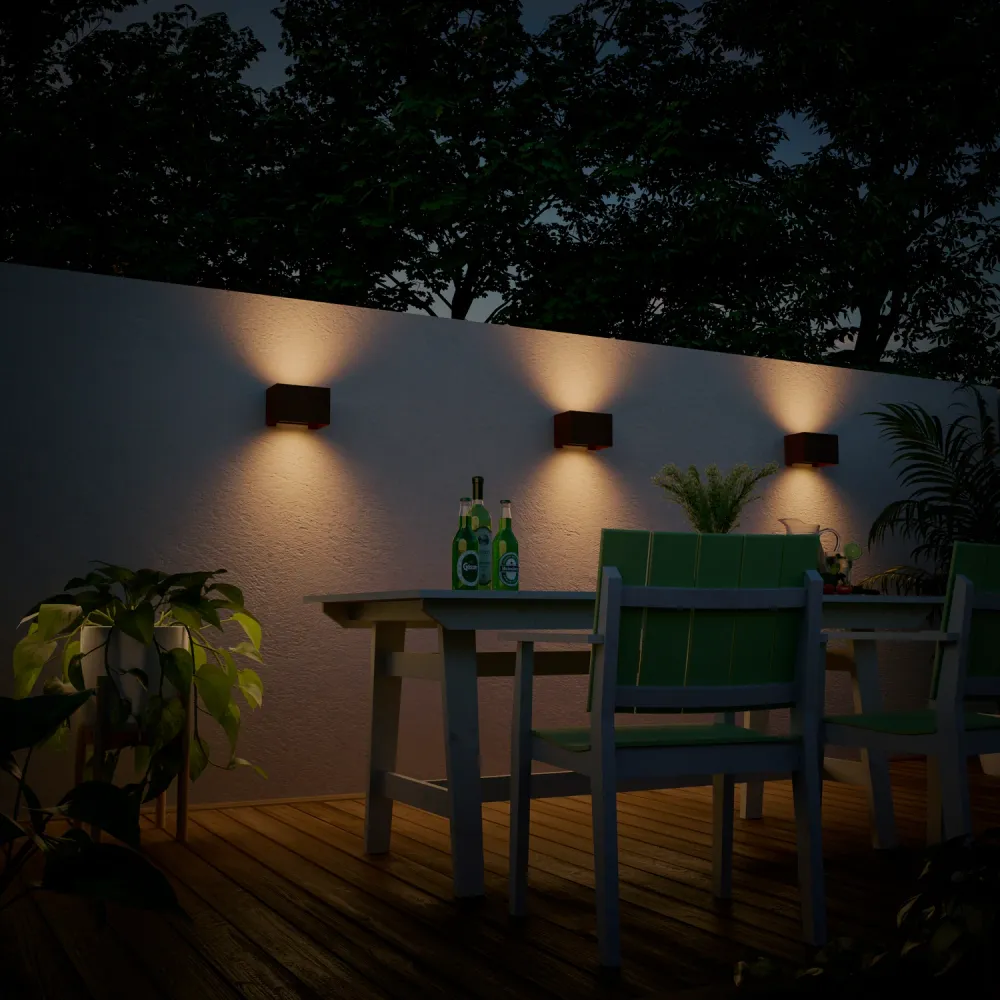 Calex Venice LED Wandlamp - Up & Down - Roest