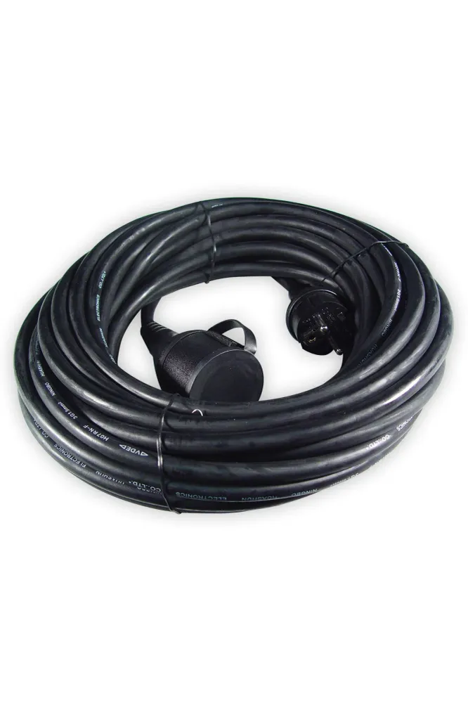 Calex VerlengKabel - Zwart - IP44 - 15m Kabel