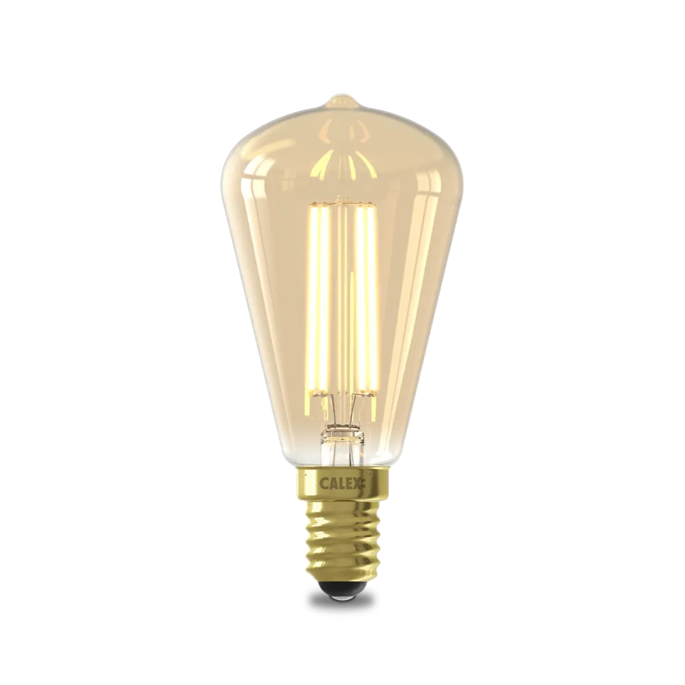Calex Warm Filament LED Lamp - E14 - ST48 - Goud