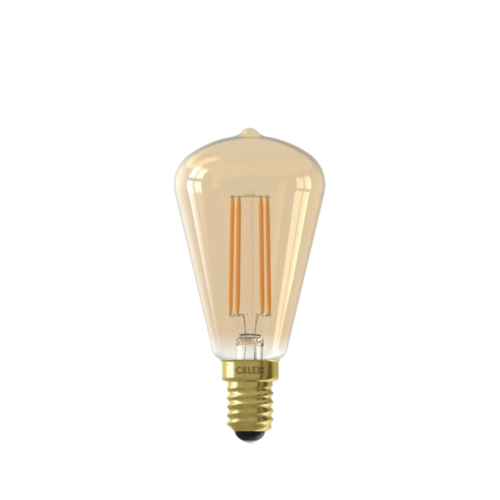 Calex Warm Filament LED Lamp - E14 - ST48 - Goud