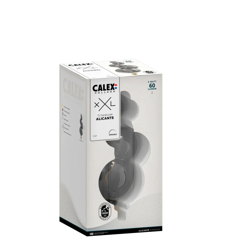 Calex XXL Alicante LED Lamp - E27 - Titanium