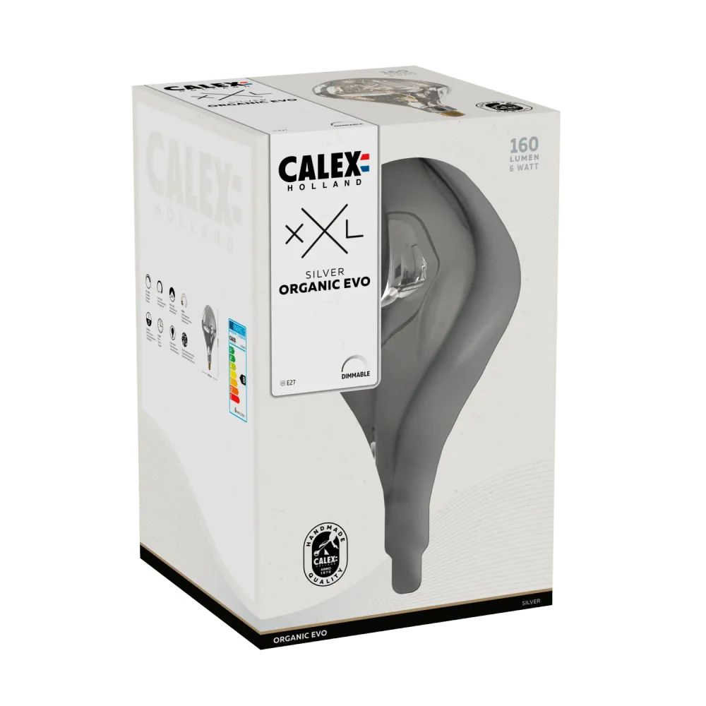 Calex XXL Organic EVO LED Lamp - E27 - Zilver