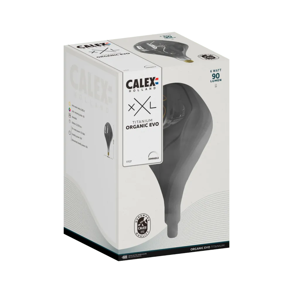 Calex XXL Organic EVO LED Lamp - E27 - Titanium
