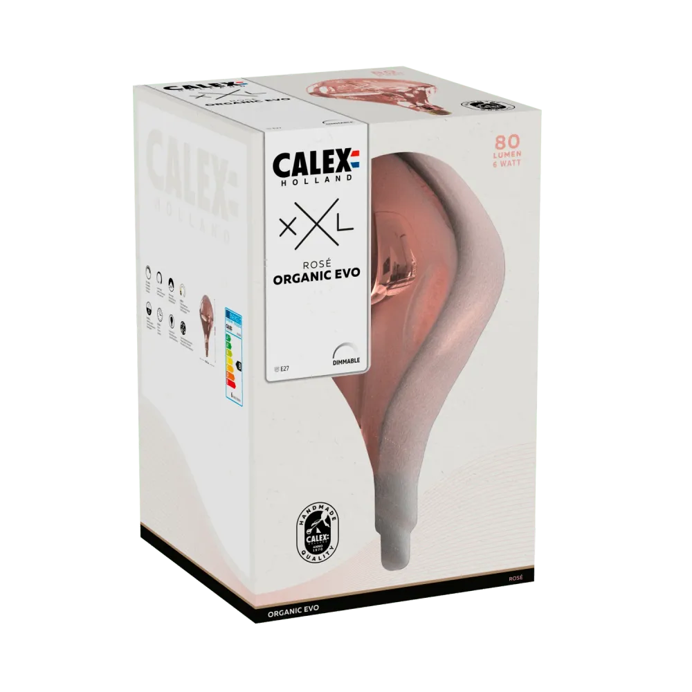 Calex XXL Organic EVO LED Lamp - E27 - Roze