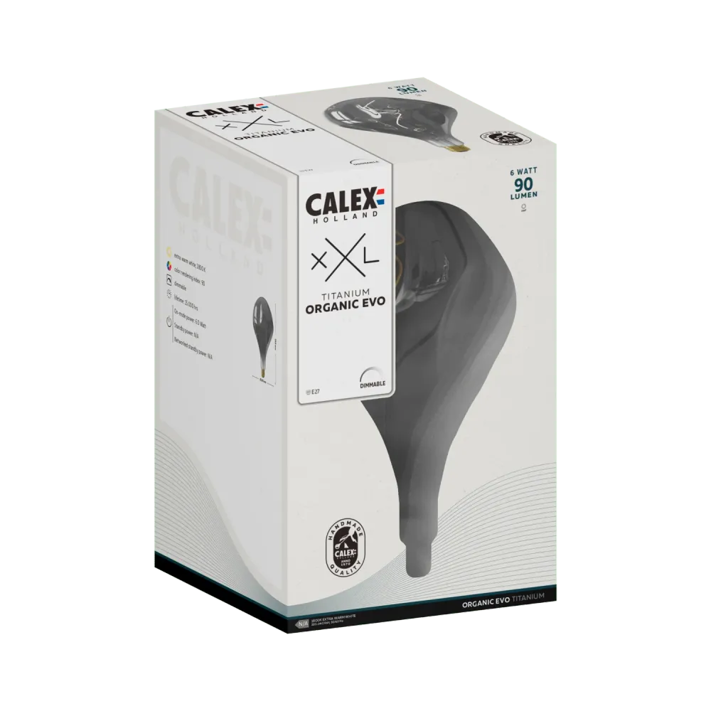 Calex XXL Organic EVO LED Lamp - E27 - Titanium