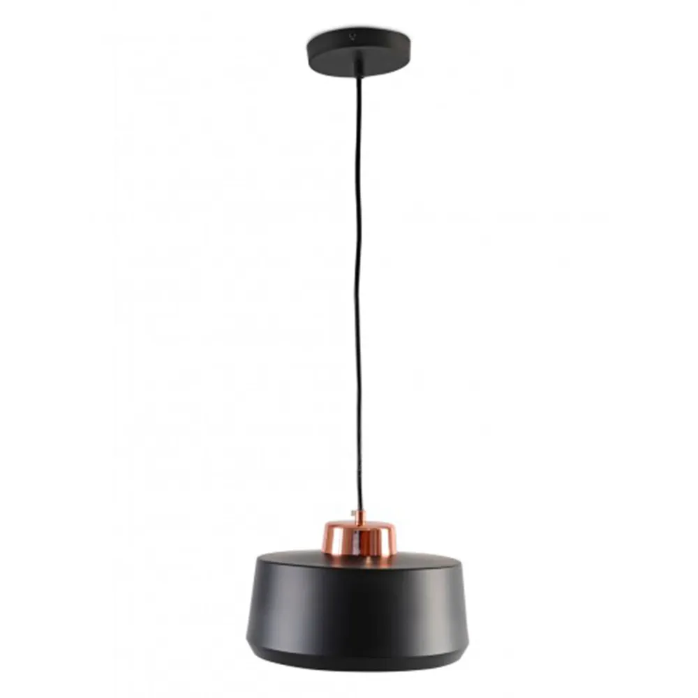 LUM TECHO SUSPENDIDO 40W MAX E27 NEGRO CALUX