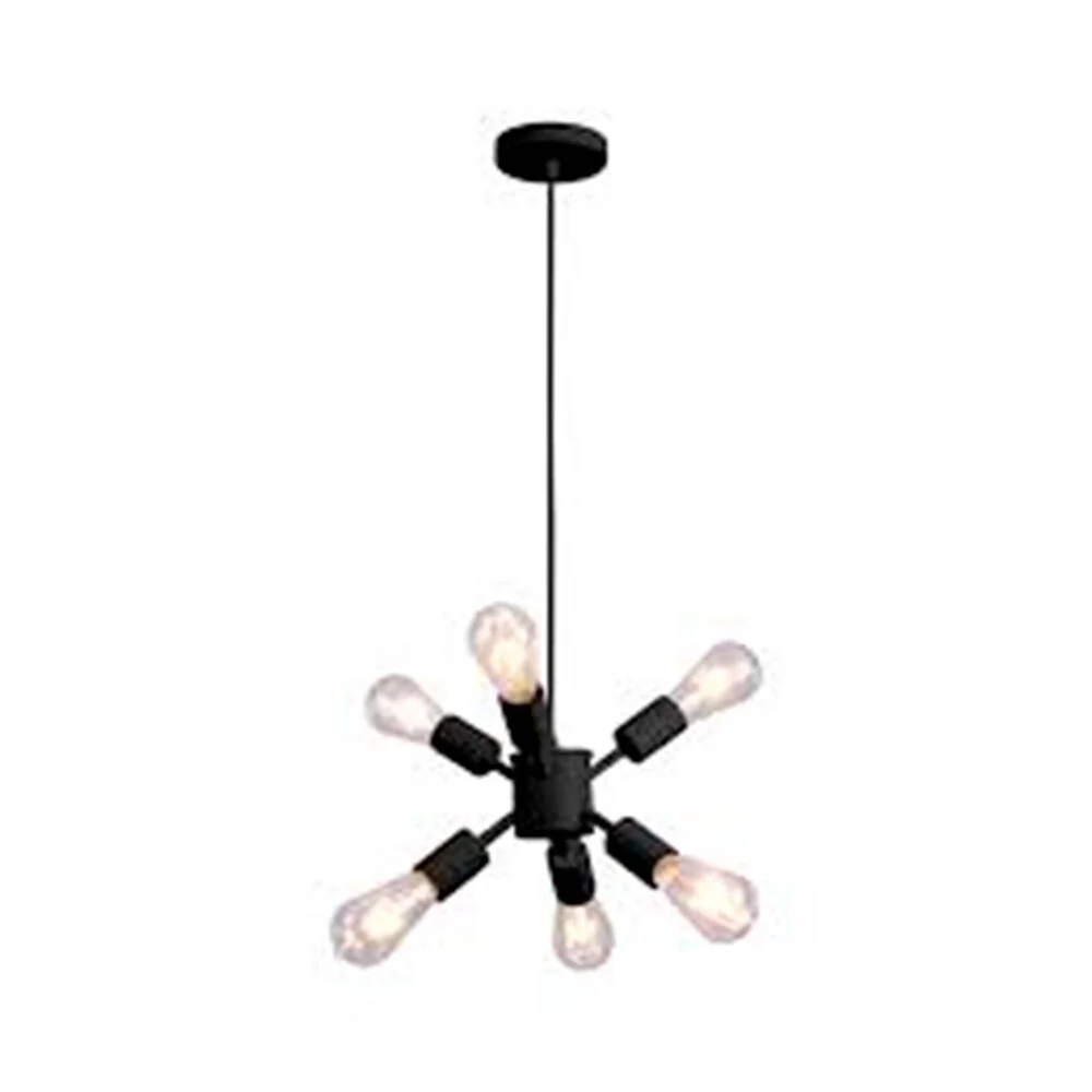 LUMINARIA SUSPENDIDA PARA TECHO INT E27 NEGRO 240W 127V *NO INCLUYE FOCOS* CALUX