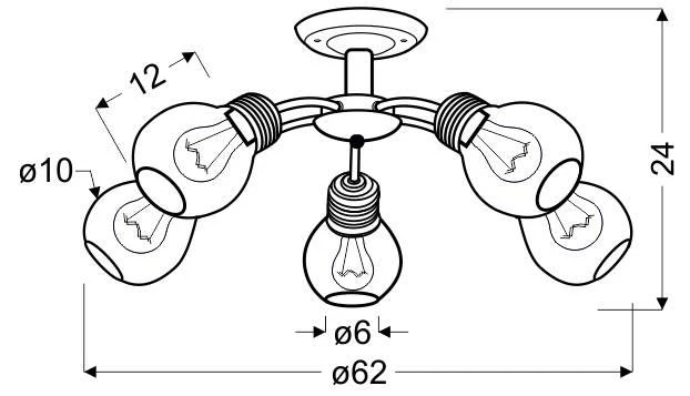 Hanglamp Lucian 5-lichts Candellux