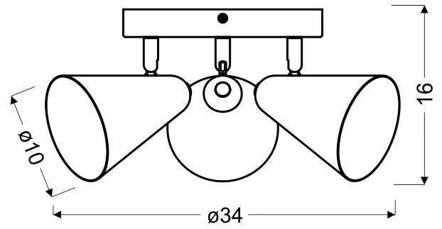 Plafondlamp Jet 3-lichts Candellux