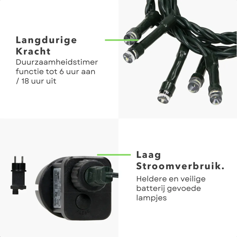 Cheqo® Kerstboomverlichting - Micro Clusterverlichting - Kerstlampjes - Led Verlichting - Kerstverlichting voor Binnen en...