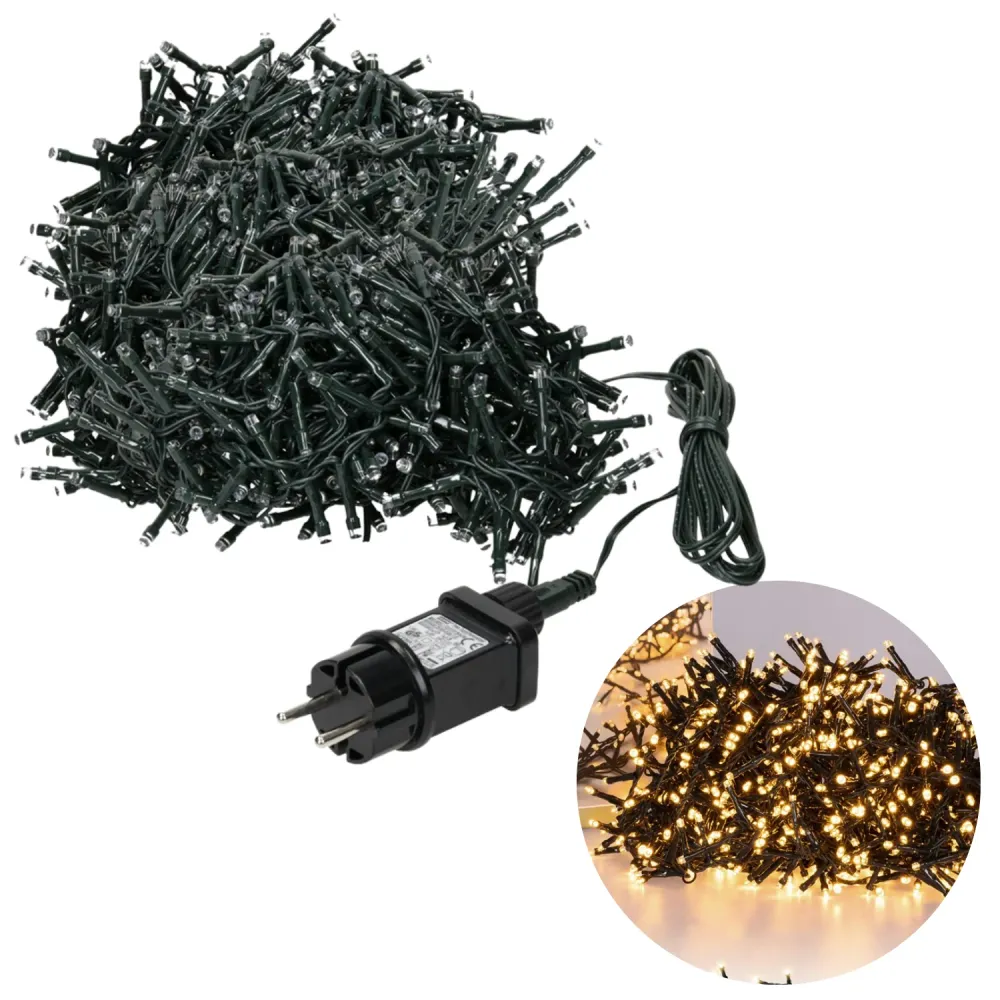 Cheqo® Kerstboomverlichting - Micro Clusterverlichting - Kerstlampjes - Led Verlichting - Kerstverlichting voor Binnen en...