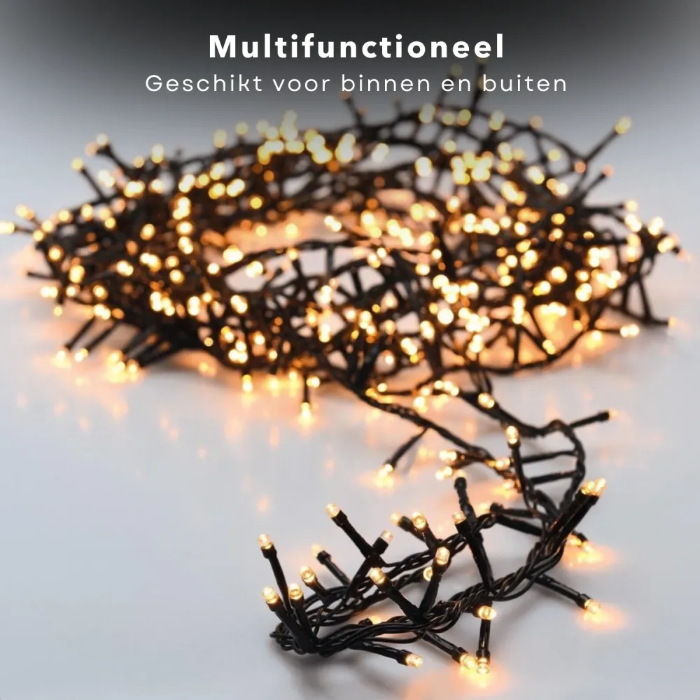 Cheqo® Kerstboomverlichting - Micro Clusterverlichting - Kerstlampjes - Led Verlichting - Kerstverlichting voor Binnen en...