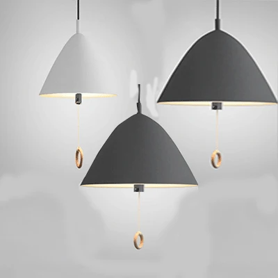 10,5"/13"/16" brede 1-kops paraplu-hanglamp met kegelvormige kap moderne metalen hanglamp voor hotelkeuken Clearhalo