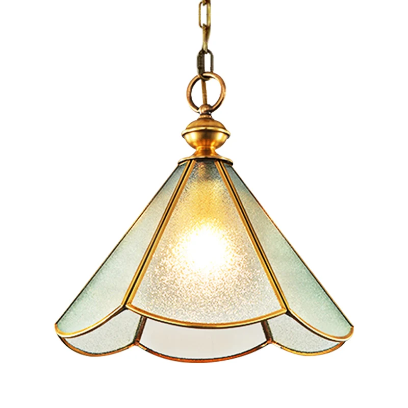 12"/16" breed 1 lamp kegel hanglamp eenvoudige stijl messing matglas hanglamp armatuur Clearhalo