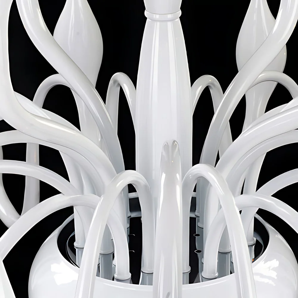 12/18 lichten woonkamer plafondkroonluchter met zwaan acryl kap witte ophanging hanger Clearhalo