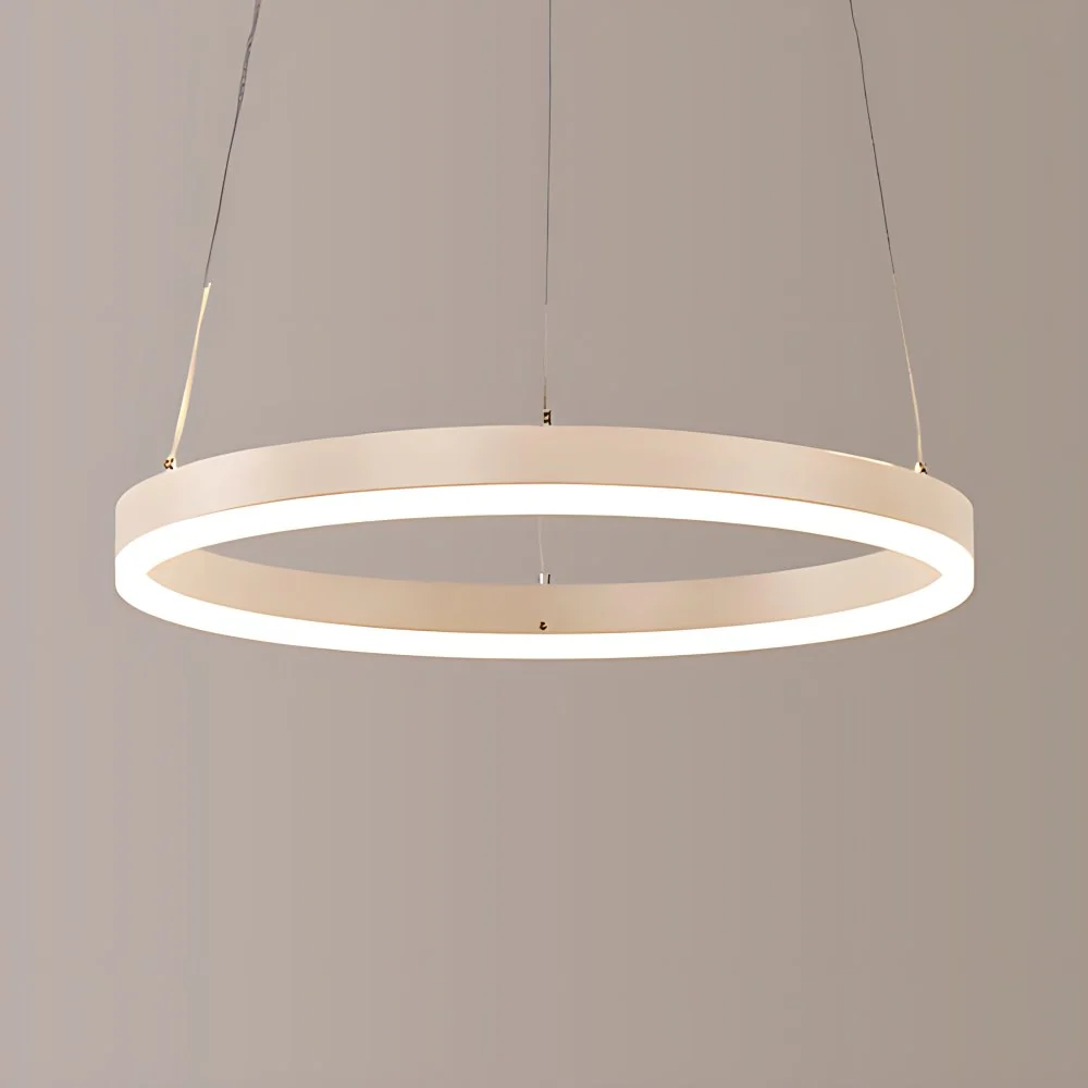 1/2/3-lichts woonkamer kroonluchter hanger met ring acryl kap bruin/zwart/wit plafondlamp warm/wit/natuurlijk licht Clearhalo