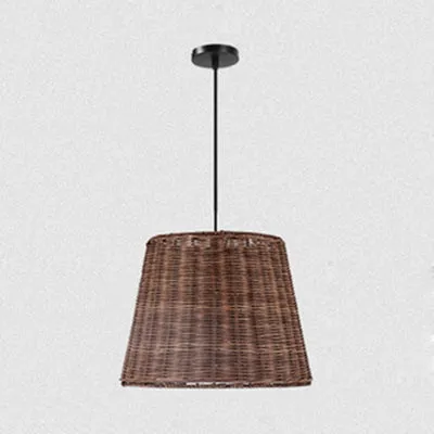 1/3-koppige restauranthanglamp met kegelrotankap Landelijke stijlvolle bruine hanglamp Clearhalo