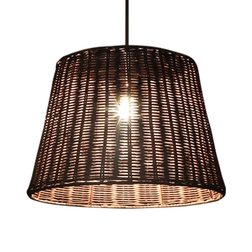 1/3-koppige restauranthanglamp met kegelrotankap Landelijke stijlvolle bruine hanglamp Clearhalo