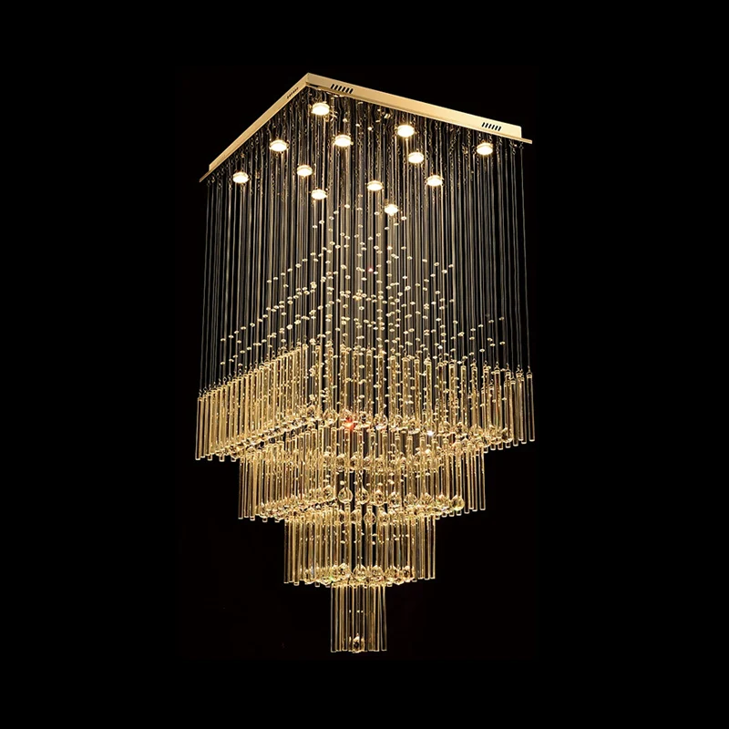 13-lichts kristallen hanglamp hedendaagse zilveren bollen en staven trap LED-cluster hanglamp Clearhalo